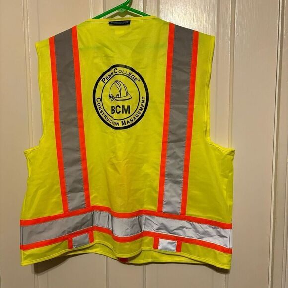 Full Source Size Large Unisex Reflective Vest Type R Class 2 Penn College - Picture 4 of 6